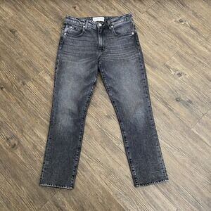 SLVRLAKE Lou Lou Slim Straight Jeans In‎ River Moon Grey Wash Size 26